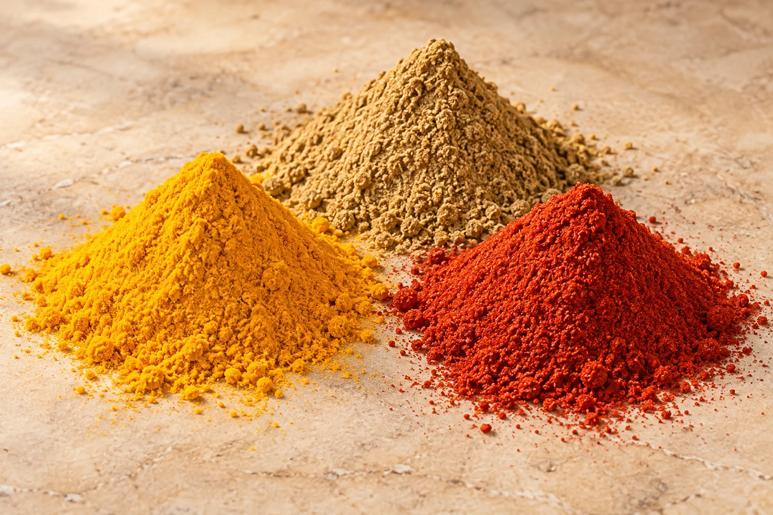 Illustrative ground spices selection for Turmeric Powder